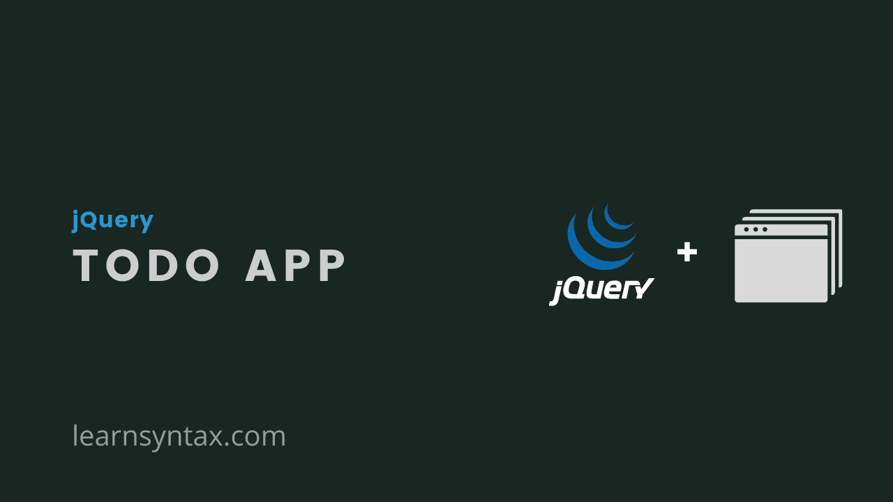 Create a Todo app with jQuery and localStorage