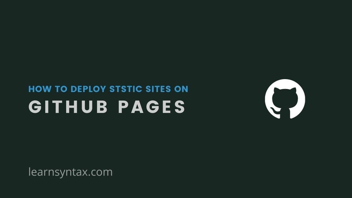 Host your static sites for free on Github